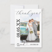 Minimale scriptweduwfoto bedankkaart (Voorkant)