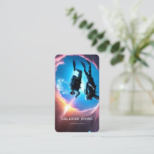 Minimale scuba duikklasse Qr-code Visitekaartje (Staand voorkant)