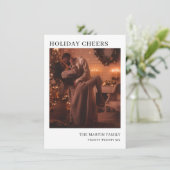 Minimale Seizoensgroeten Vakantiefoto Groet Feestdagenkaart (Staand voorkant)