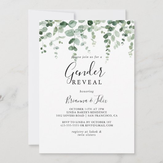 Minimale seksepartij Eucalyptus Kaart (Voorkant)