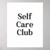 Minimale Self Care Club Poster (Voorkant)