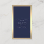 Minimale sepia (Blue Navy Gold Lijst) Visitekaartje (Achterkant)