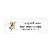Minimale Sepia Stilleven Bloemen retouradres Etiket (Voorkant)