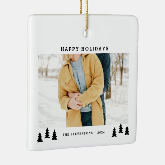 Minimale serie-fotofeestdag keramische versiering keramisch ornament (Rechts)