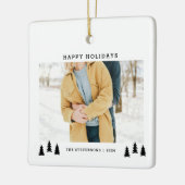 Minimale serie-fotofeestdag keramische versiering keramisch ornament (Links)