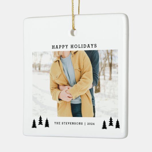 Minimale serie-fotofeestdag keramische versiering keramisch ornament (Links)