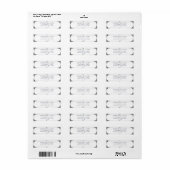 Minimale serif rand bruiloft retouradres etiket (Full Sheet)