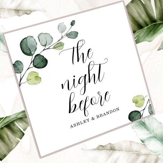 Minimale servetten voor de avond voor het huwelijk