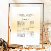 Minimale serviceprijs voor Ombre Gold Waterverf Menu
