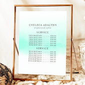 Minimale serviceprijs voor Ombre Mint Waterverf Menu