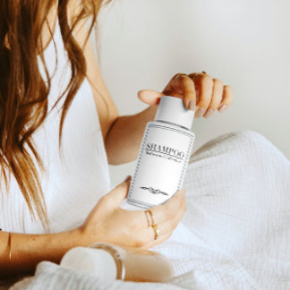 Minimale set Shampoo-label Voedselcontainer Etiket