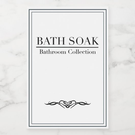 Minimale set wasbaklabels voedselcontainer etiket (Enkel label)