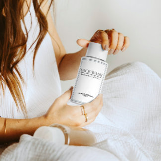 Minimale set waslabel voor kant voedselcontainer etiket