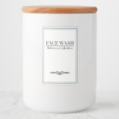 Minimale set waslabel voor kant voedselcontainer etiket (Voorkant)