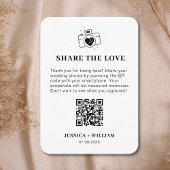 Minimale 'Share the Love' QR-code bord Informatiekaartje
