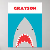 Minimale Shark Kids kamerprint, Poster (Voorkant)