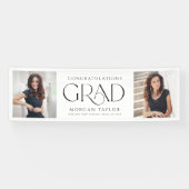 Minimale sierlijke elegantie foto afstuderen parti spandoek (Horizontaal)