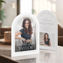 Minimale sierlijke naam boog foto afstuderen