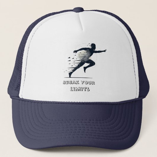 Minimale Silhouette Beweging – Modern Grafisch Trucker Pet (Voorkant)