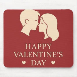 Minimale Silhouette Romantische Valentijnsdag Kant Muismat