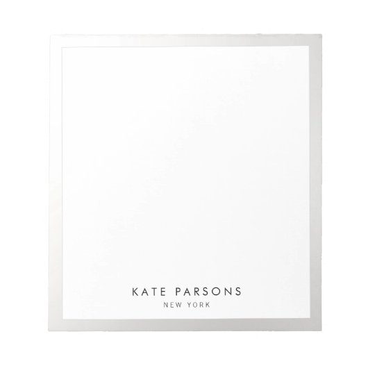 Minimale Silver Border-laptop Notitieblok (Voorkant)