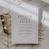 Minimale Silver Brunch met bride Vrijgezellenfeest Kaart