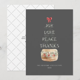 Minimale Silver Grey Kerstmis Typografie Feestdagenkaart