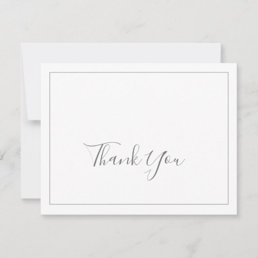 Minimale Silver-kaart - Hartelijk dank Bedankkaart (Voorkant)
