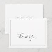 Minimale Silver-kaart - Hartelijk dank Bedankkaart (Voorkant / Achterkant)