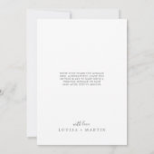 Minimale Silver Married Little Kerstdank Feestdagenkaart (Achterkant)