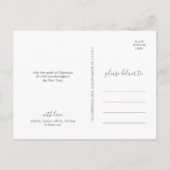 Minimale Silver Merry-kerstfoto Feestdagenkaart (Achterkant)