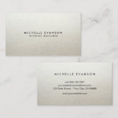 Minimale Silver Simple Professional Visitekaartje (Voorkant / Achterkant)