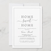 Minimale Silver Sweet Home Housewarming Party Kaart (Voorkant)