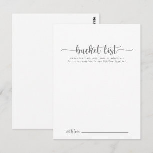 Minimale Silver Wedding Bucket List-kaarten Briefkaart