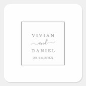 Minimale Silver Wedding Envelope zegels (Voorkant)