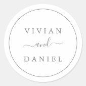 Minimale Silver Wedding Envelope zegels (Voorkant)