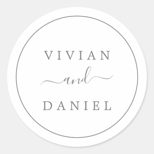 Minimale Silver Wedding Envelope zegels (Voorkant)
