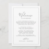 Minimale Silver Welcome Letter-route en -kaart (Voorkant)