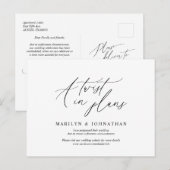 Minimale simpel, een draai in plannen. Wed uit Briefkaart (Voorkant / Achterkant)