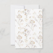 Minimale Simpele Gedroogde Wilde Bloem Pampas Brui RSVP Kaartje (Achterkant)