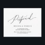 Minimale simpele uitnodiging voor bruiloft uitgest<br><div class="desc">Dit is het moderne,  minimale,  eenvoudige,  schone ontwerp,  in Black font,  Wedding party call Rescheduled (uitstel/uitstel) briefkaart (uitgesteld). Het is de perfecte en elegante manier om je vrienden en familie op de hoogte te stellen van de nieuwe planning.</div>