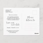 Minimale simpele uitnodiging voor bruiloft uitgest (Achterkant)