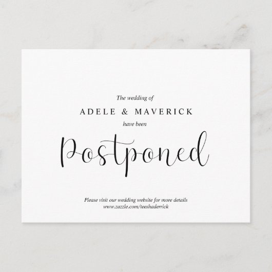 Minimale simpele uitnodiging voor bruiloft uitgest (Voorkant)