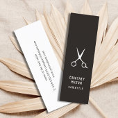 Minimale Simple Black- en White Hair Stylist Mini Visitekaartje