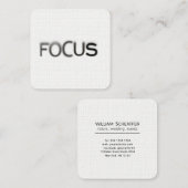 Minimale Simple Focus-fotografie Vierkante Visitekaartje (Voorkant / Achterkant)