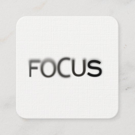 Minimale Simple Focus-fotografie Vierkante Visitekaartje (Voorkant)