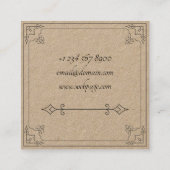 Minimale  Simple Kraft Hair Stylist Vierkante Visitekaartje (Achterkant)