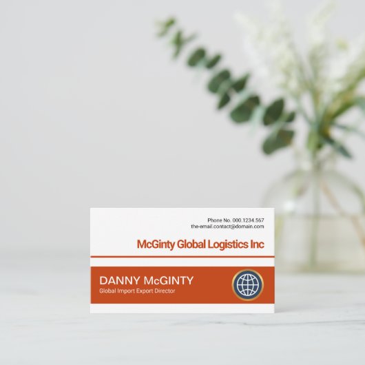 Minimale Simple Line Block Layers CEO Founder Visitekaartje (Staand voorkant)