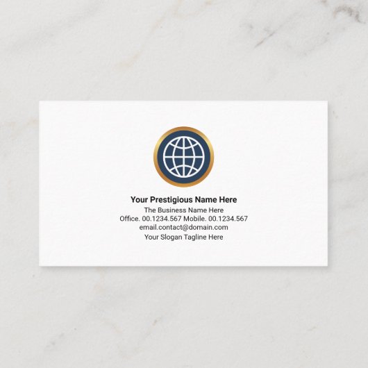 Minimale Simple Line Block Layers CEO Founder Visitekaartje (Achterkant)