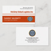 Minimale Simple Line Block Layers CEO Founder  Visitekaartje (Voorkant / Achterkant)